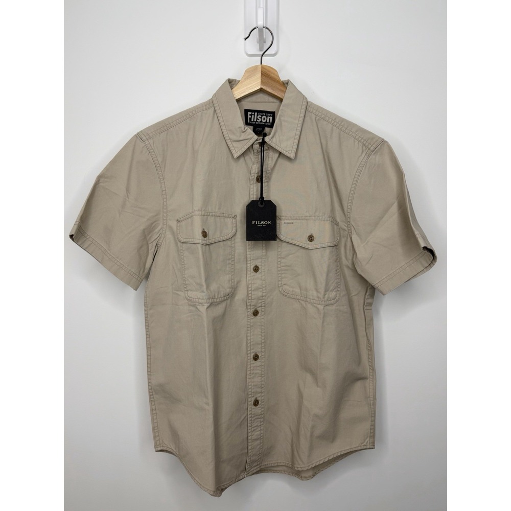 New CC Filson Field Shirt Men Small Twine Double Pocket Short Sleeve Utility NWT
